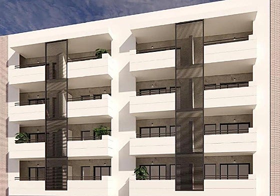 Proyección de las nuevas casas.