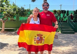 Charo Esquiva y el seleccionador Emilio Viuda.