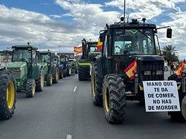 Protesta de agricultores, en una imagen de archivo.