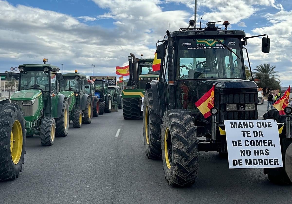 Protesta de agricultores, en una imagen de archivo.