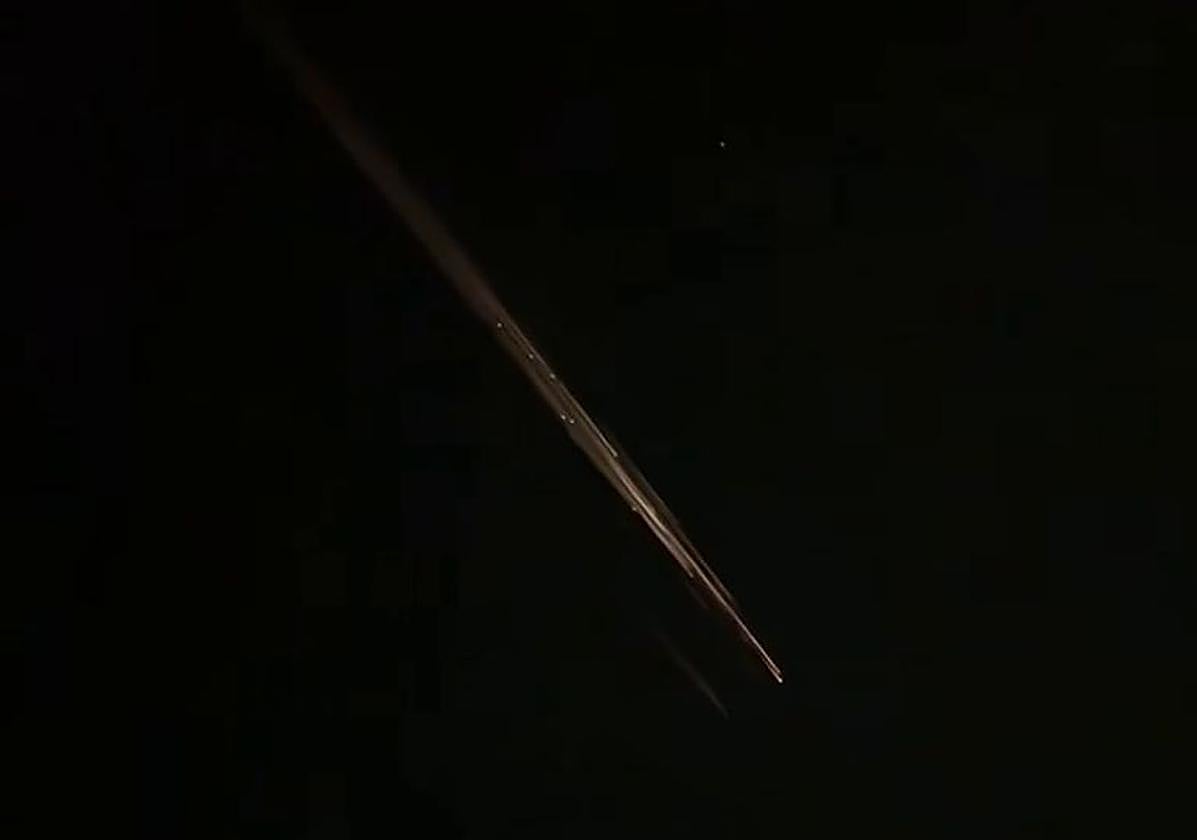 Reentrada del cohete vista desde la provincia de Alicante.