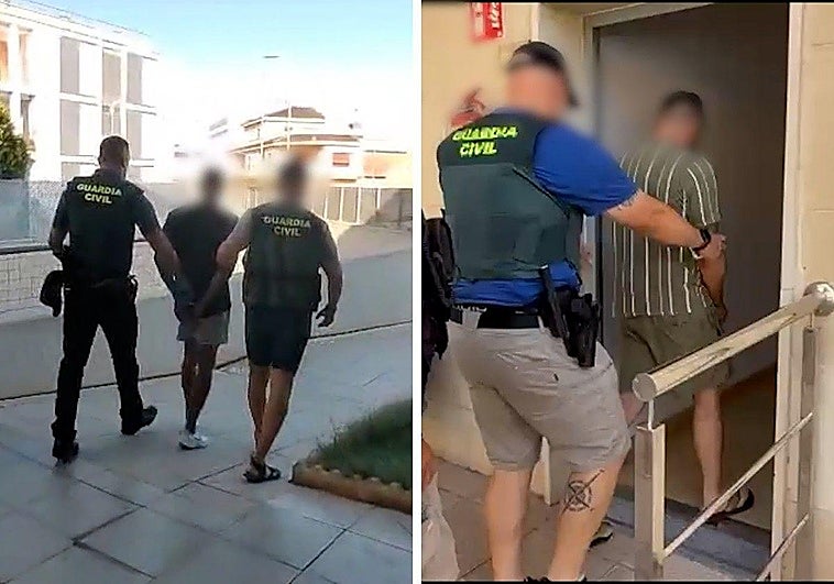 Dos de los detenidos en el operativo de la Guardia Civil.