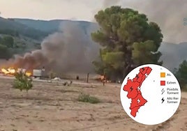 Incendio de Torremanzanas/Mapa de riesgo de incendios.
