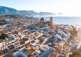Vista aérea del casco antiguo de Altea
