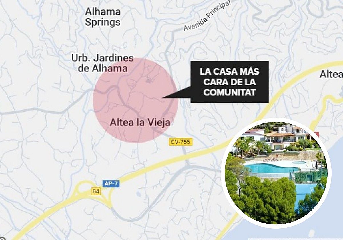 Pista de tenis, cine y 11 habitaciones por 10 millones de euros: la casa más cara de la Comunitat está en Alicante