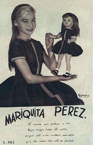Marisol anuncia una Mariquita Pérez vestida como ella.