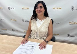 La edil de Servicios Sociales, durante la presentación de las ayudas a entidades socio-sanitarias en Villena.