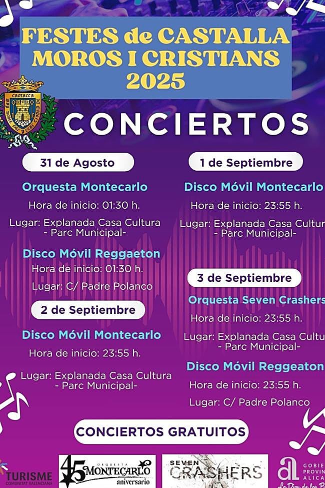 Las fiestas concluirán el 5 de septiembre con un castillo de fuegos artificiales, que pondrá el broche final a cinco días de intensa actividad festera.