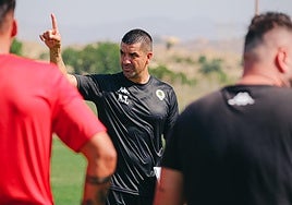 Rubén Torrecilla, durante un entrenamiento en Fontcalent.