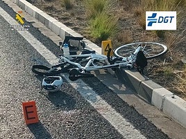 Estado de la bicicleta tras el siniestro.