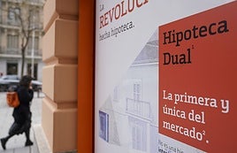 Oferta de una hipoteca en un banco.