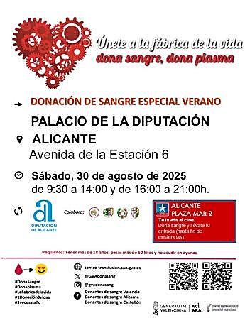 Cartel del Maratón de Donación de Sangre.