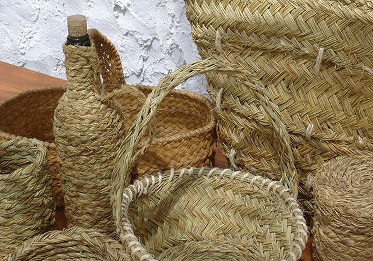 Creaciones de esparto.