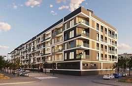 Render de la promoción de Alibuilding en Sant Joan.