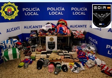 Nuevo golpe de la Policía Local de Alicante al 'top manta': intervienen un millar de falsificaciones valoradas en 30.000 euros