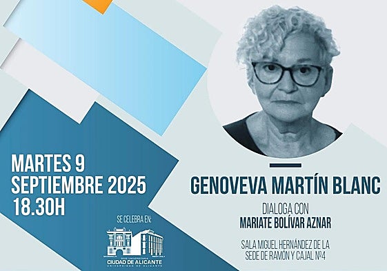La periodista Genoveva Martín Blanc repasará su trayectoria en la Sede Ciudad de Alicante.