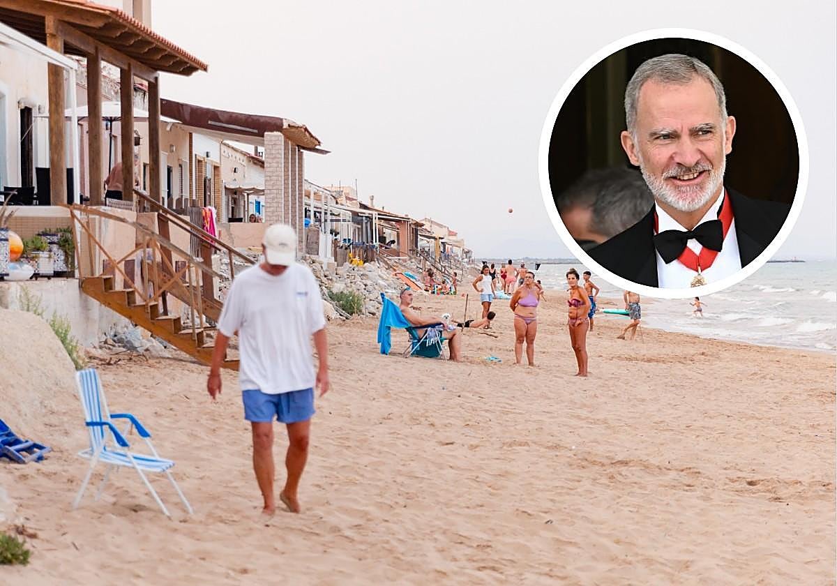 Casas de Playa Babilonia y una imagen recinte del Rey.