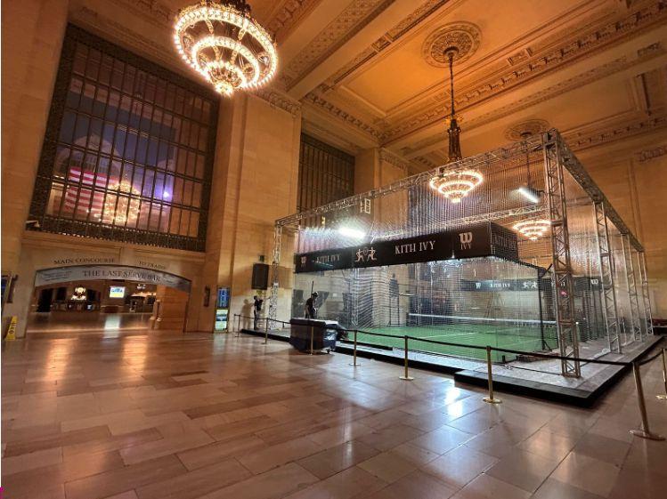 Pista de pádel en la estación central de Nueva York.