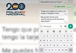 Captura de una conversación de un estafador con una de sus víctimas.