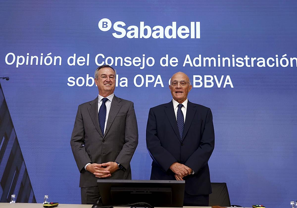 Celebración del consejo de administración de Banco Sabadell.