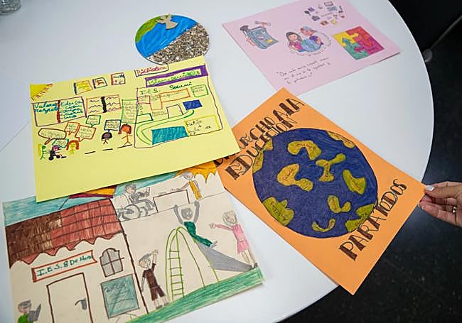 Dibujos hechos por los adolescentes del centro de menores.