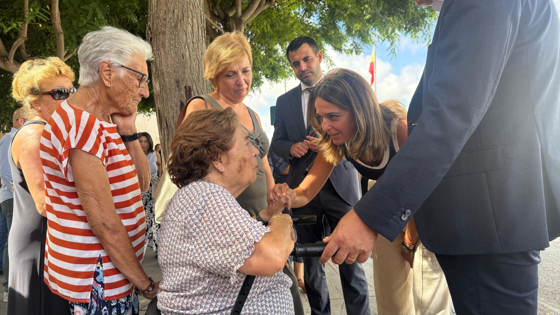 Familiares de las víctimas en el homenaje.