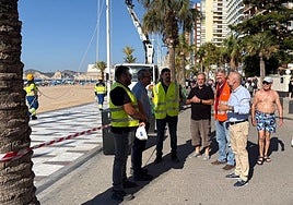 Obras en la catenaria del Paseo de Levante.