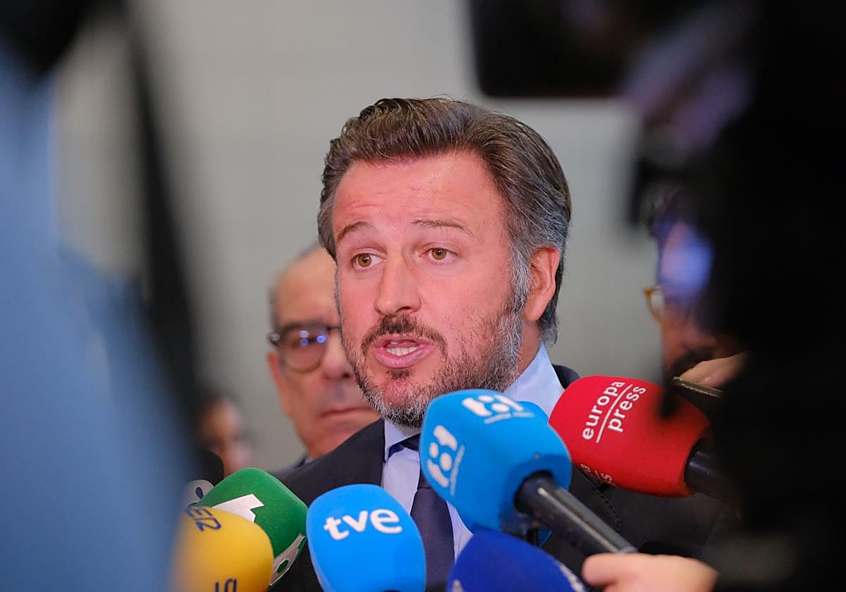 El alcalde de Elche, Pablo Ruz, en el aeropuerto.