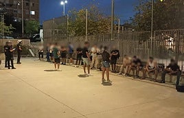 Operativo de la policía en Colonia Requena.