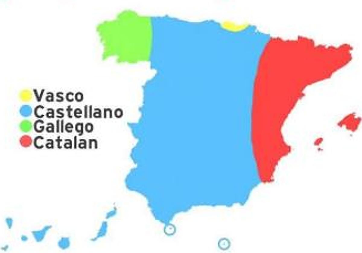 Uno de los mapas para «dividir España».