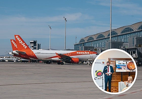 Aviones de EasyJet en el aeropuerto de Alicante-Elche/Presentación de la Costa Blanca en Grecia.