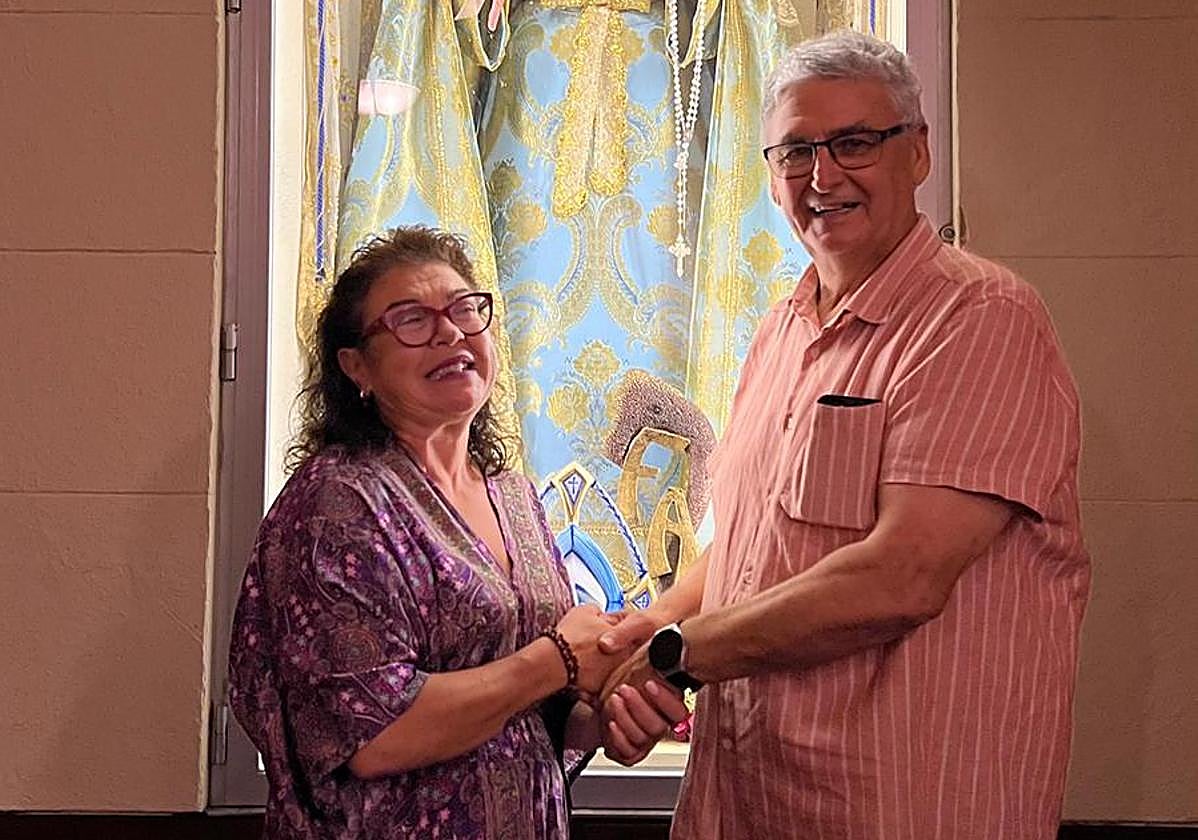 Rafaela Alcaide, primera presidenta de la Virgen de la Alegría.