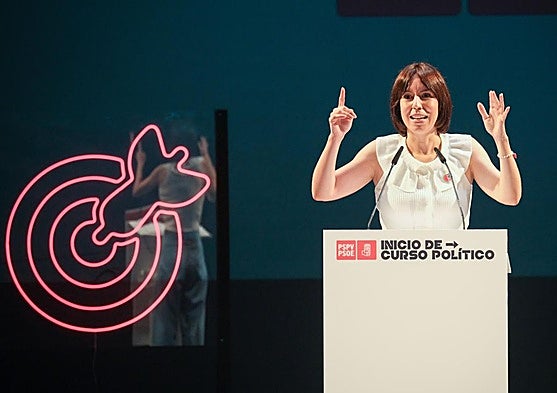 La secretaria general del PSPV-PSOE, Diana Morant,, este sábado en Torrevieja.