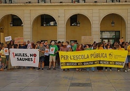 Protestas contra el calor en las aulas de Alicante