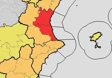 La Aemet eleva la alerta naranja a toda la provincia de Alicante por lluvias que podrán dejar más de 140 litros por m2