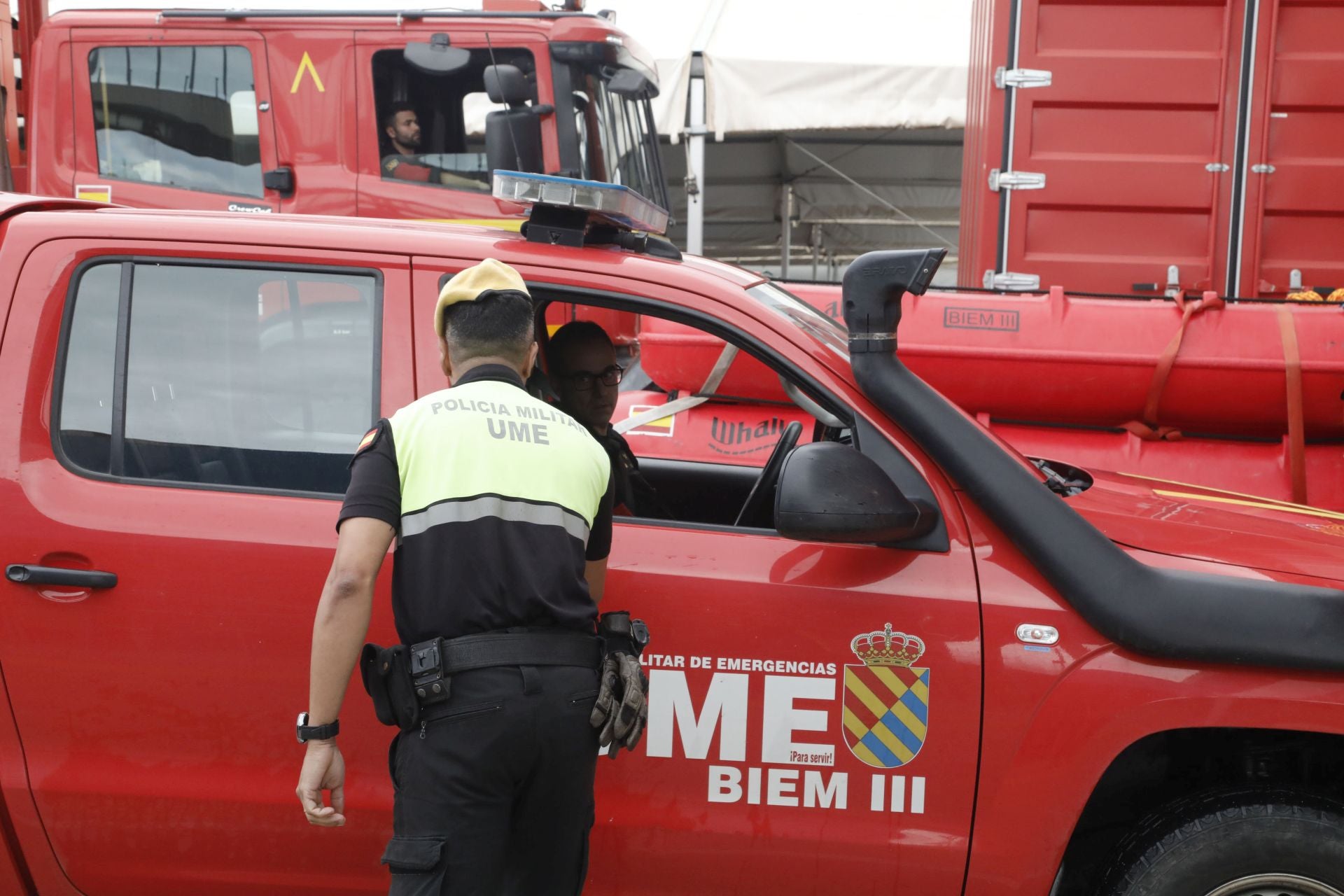 La UME embarca en el norte de Alicante rumbo a Ibiza para afrontar las graves inundaciones