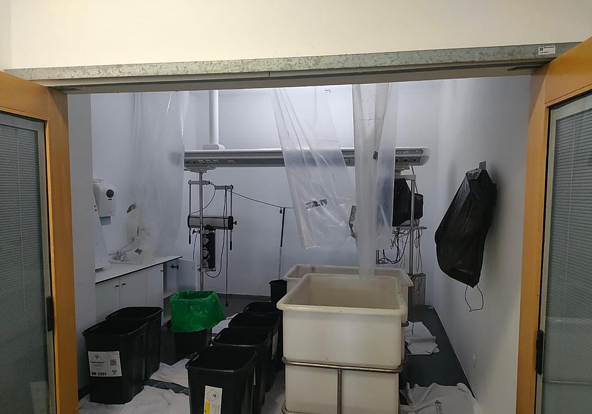 Inundaciones en el Hospital de Dénia.