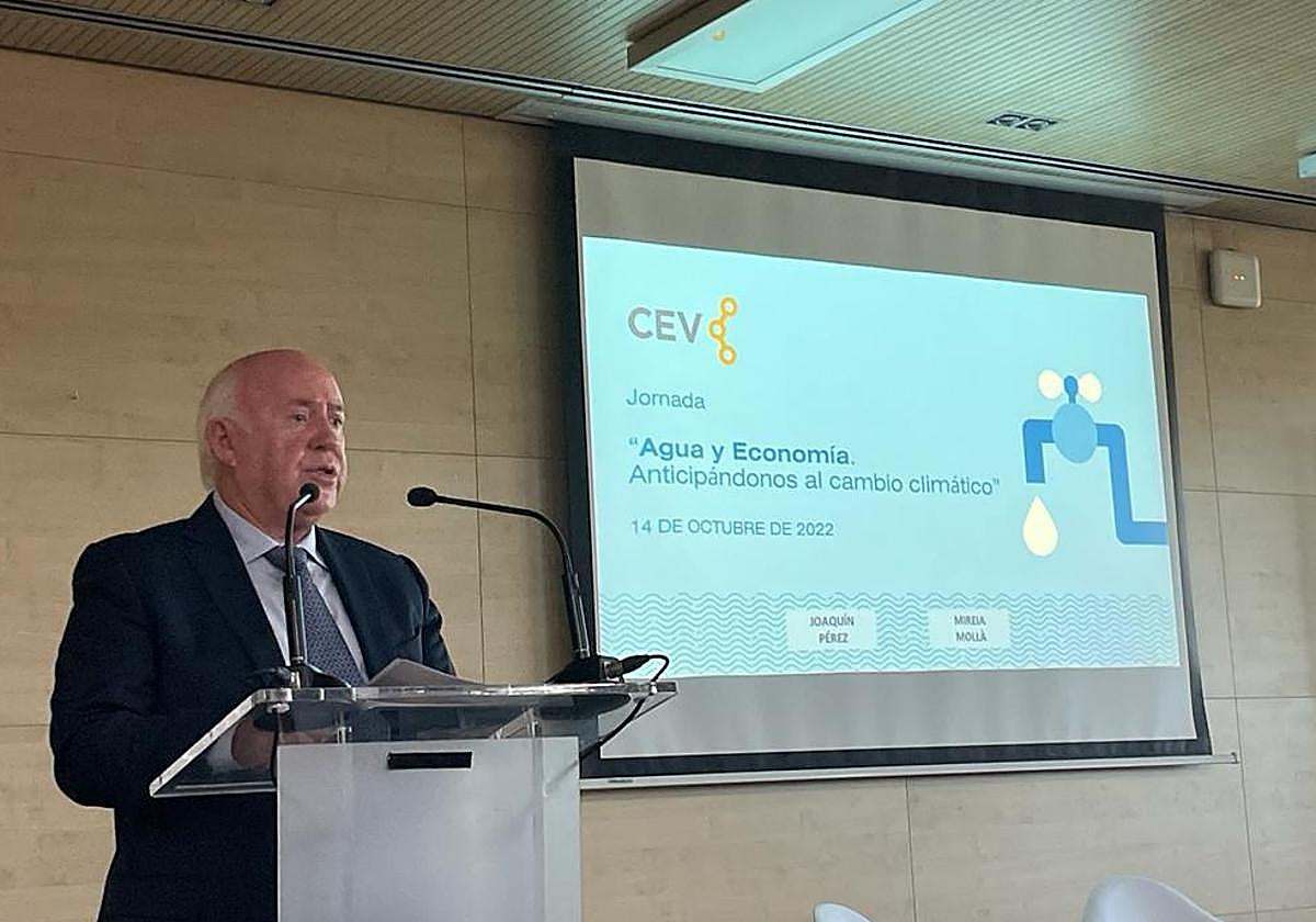 Joaquín Pérez, en un acto de CEV Alicante.