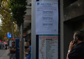 Una de las líneas interurbanas afectadas por la huelga.