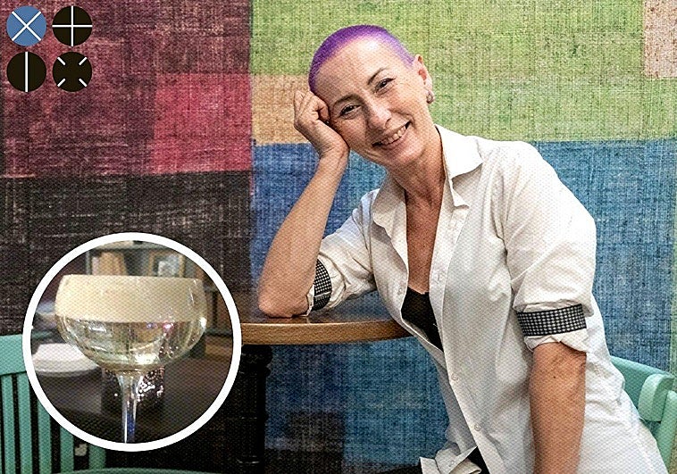 Elisa Vidal con el 'Espresso martini transparente'.