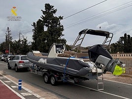 Lancha robada y recuperada en San Vicente del Raspeig.