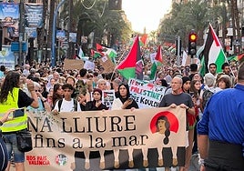 Cerca de 6.000 personas piden desde Alicante el cese del conflicto en Gaza