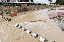 Vista de la Albufereta tras un episodio de lluvias fuertes.