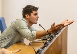 El ilicitano Vito Quiles en el Congreso de los Diputados.