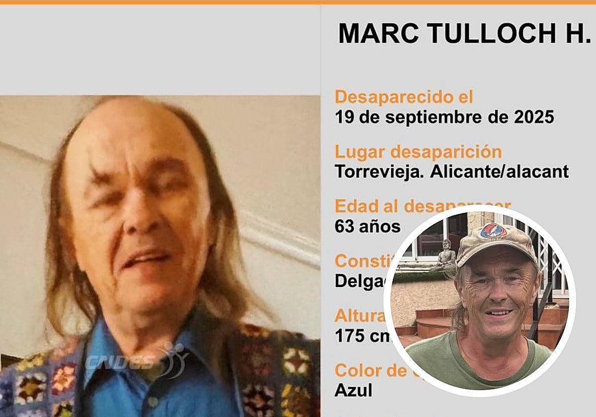 Cartel de Marc Tulloch, desaparecido el pasado 20 de septiembre.