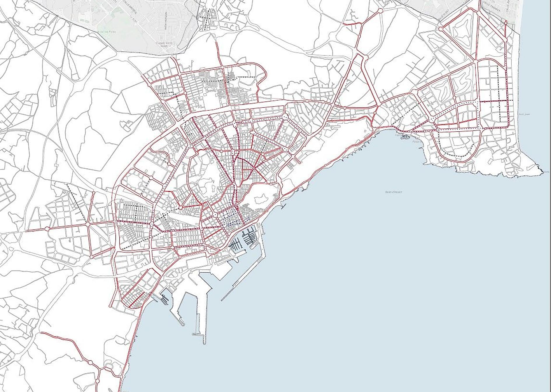 Viarios donde no se podrán establecer pisos turísticos en los bajos.