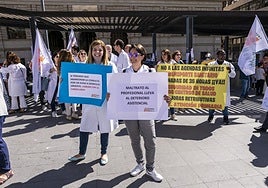 Imagen de archivo de una protesta de médicos en Alicante.