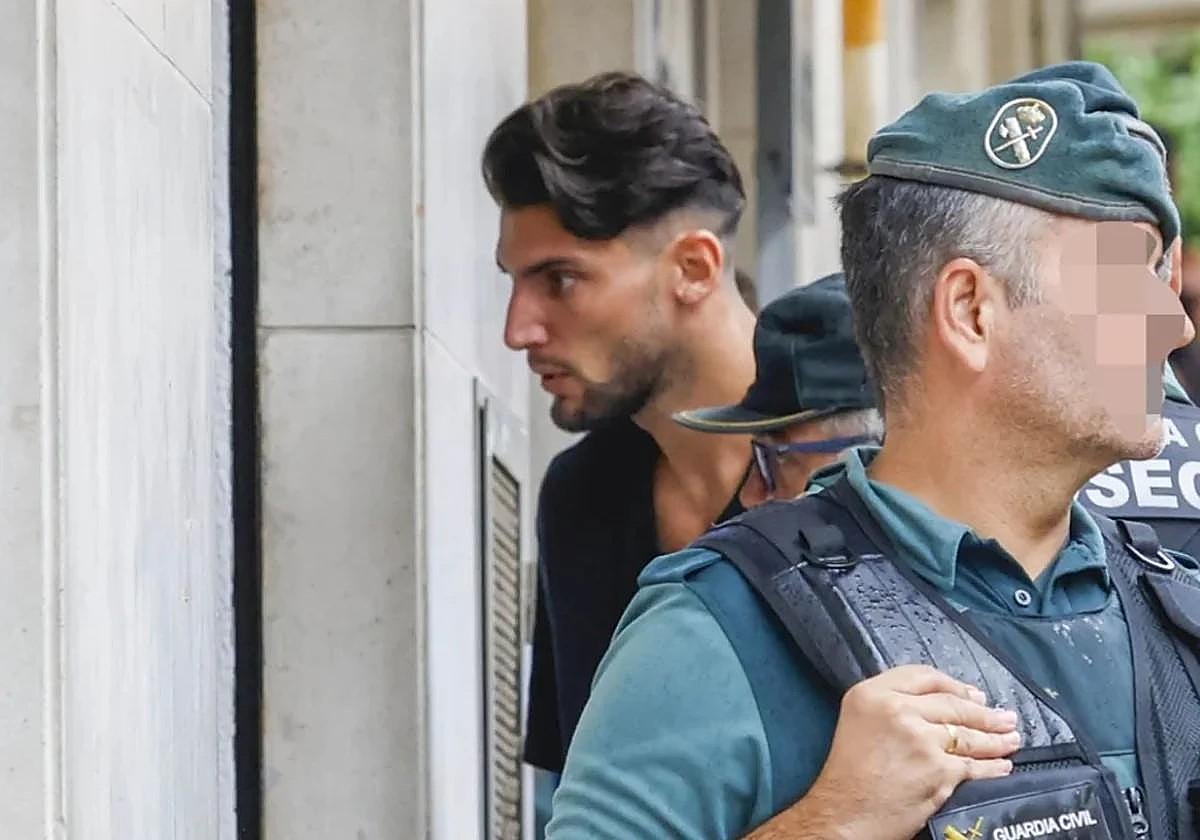 El futbolista Rafa Mir el día que declaró ante la jueza por la agresión sexual a una joven.