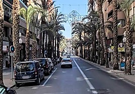 Calle San Vicente de Alicante.