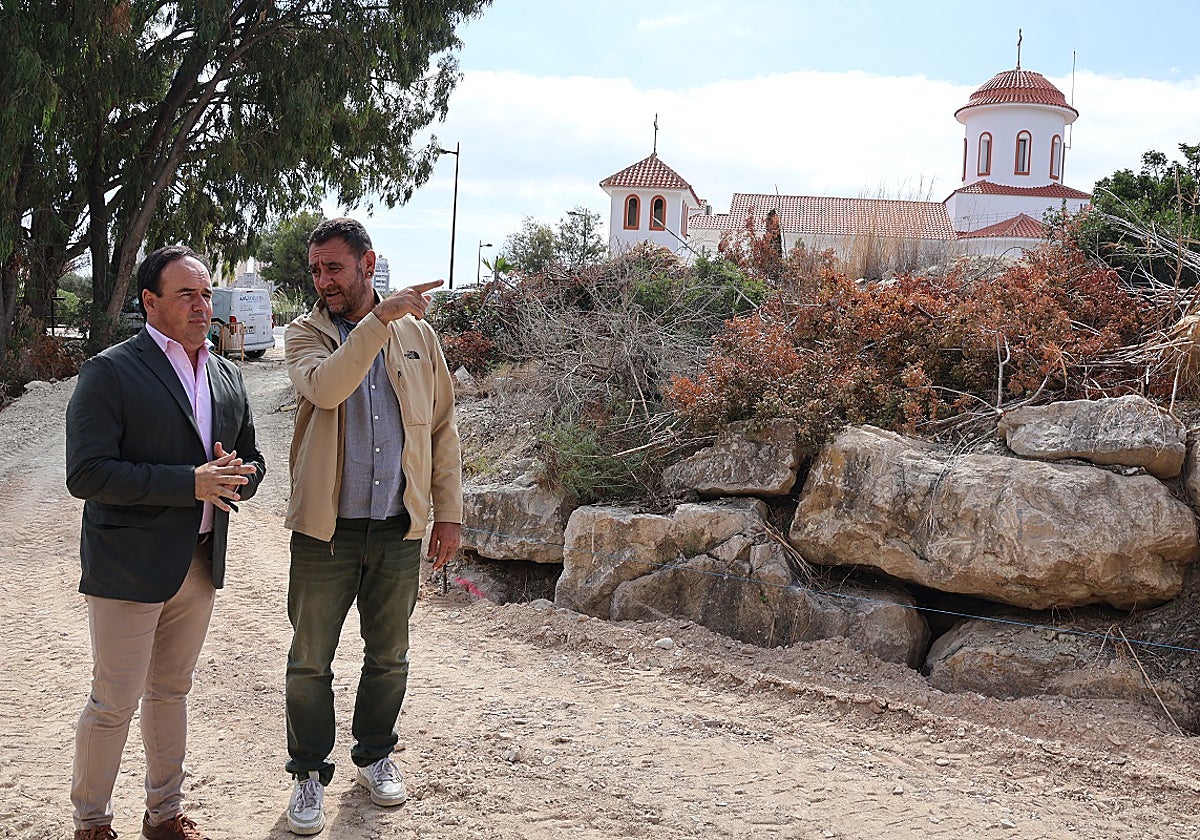 Juanfran Pérez Llorca durante la visita a las obras ya iniciadas